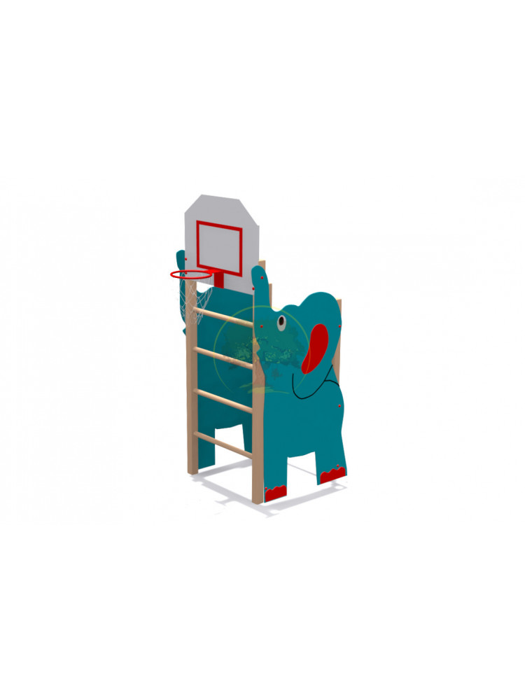 Спортивный элемент "Баскетбольная стойка-слоненок" №54