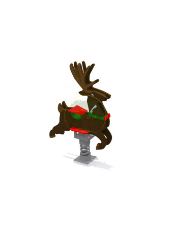 Качалка на пружине "Рождественский олень"