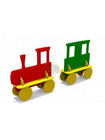 Скамейка детская "Поезд с вагоном"